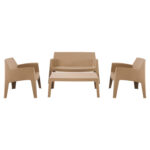 ΣΕΤ ΣΑΛΟΝΙ ΕΞ.ΧΩΡΟΥ 4ΤΜΧ SLEEK HM21268.03 ΚΑΠΟΥΤΣΙΝΟ ΠΟΛΥΠΡΟΠΥΛΕΝΙΟ - Image 2