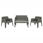 ΣΕΤ ΣΑΛΟΝΙ ΕΞ.ΧΩΡΟΥ 4ΤΜΧ SLEEK HM21268.05 DARK OLIVE GREEN ΠΟΛΥΠΡΟΠΥΛΕΝΙΟ