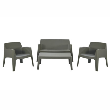 ΣΕΤ ΣΑΛΟΝΙ ΕΞ.ΧΩΡΟΥ 4ΤΜΧ SLEEK HM21268.05 DARK OLIVE GREEN ΠΟΛΥΠΡΟΠΥΛΕΝΙΟ