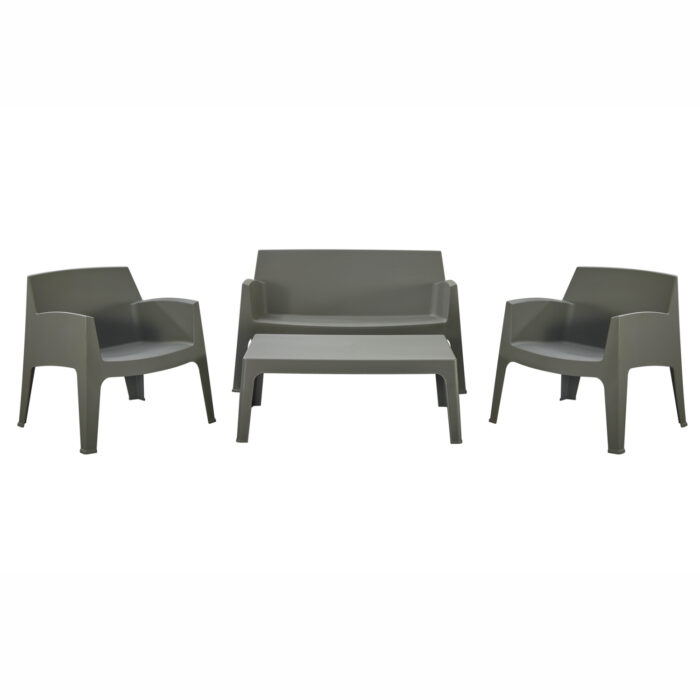 ΣΕΤ ΣΑΛΟΝΙ ΕΞ.ΧΩΡΟΥ 4ΤΜΧ SLEEK HM21268.05 DARK OLIVE GREEN ΠΟΛΥΠΡΟΠΥΛΕΝΙΟ - Image 1