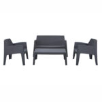 ΣΕΤ ΣΑΛΟΝΙ ΕΞ.ΧΩΡΟΥ 4ΤΜΧ SLEEK HM21268.10 ΓΚΡΙ ΠΟΛΥΠΡΟΠΥΛΕΝΙΟ - Image 2