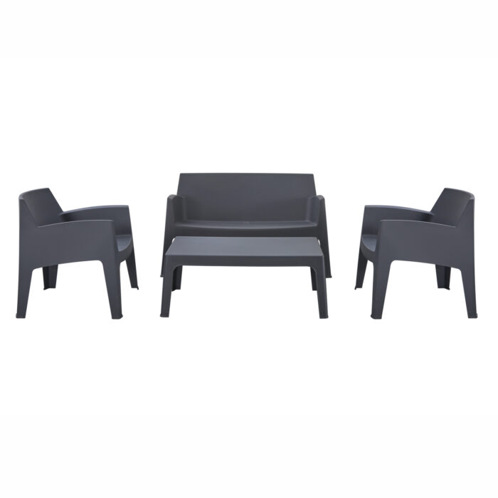 ΣΕΤ ΣΑΛΟΝΙ ΕΞ.ΧΩΡΟΥ 4ΤΜΧ SLEEK HM21268.10 ΓΚΡΙ ΠΟΛΥΠΡΟΠΥΛΕΝΙΟ - Image 2