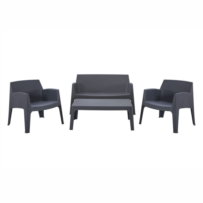 ΣΕΤ ΣΑΛΟΝΙ ΕΞ.ΧΩΡΟΥ 4ΤΜΧ SLEEK HM21268.10 ΓΚΡΙ ΠΟΛΥΠΡΟΠΥΛΕΝΙΟ - Image 1