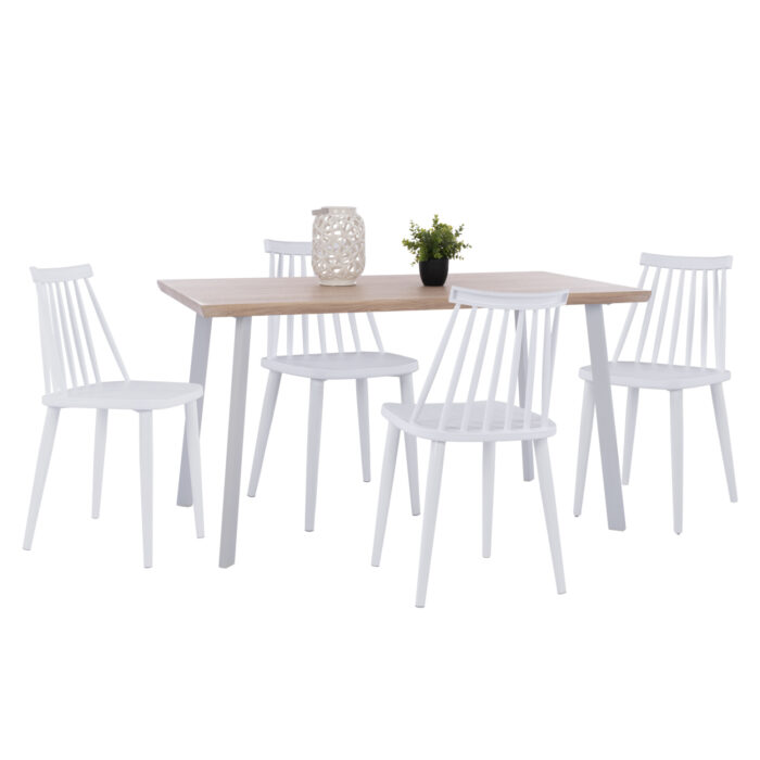 ΣΕΤ ΤΡΑΠΕΖΑΡΙΑΣ 5ΤΜΧ OFIRA HM10634 MDF TOP ΣΕ SONAMA--ΛΕΥΚΕΣ ΚΑΡΕΚΛΕΣ - Image 1