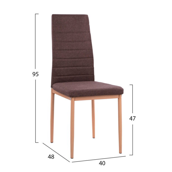 ΣΕΤ ΤΡΑΠΕΖΑΡΙΑΣ 5ΤΜΧ LADY HM11595 ΓΥΑΛΙ--ΜΕΤΑΛΛΟ--MDF ΣΕ SONAMA & ΚΑΦΕ ΥΦΑΣΜΑ - Image 3
