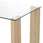 ΣΕΤ ΤΡΑΠΕΖΑΡΙΑΣ 5ΤΜΧ LADY HM11595 ΓΥΑΛΙ--ΜΕΤΑΛΛΟ--MDF ΣΕ SONAMA & ΚΑΦΕ ΥΦΑΣΜΑ - Image 5