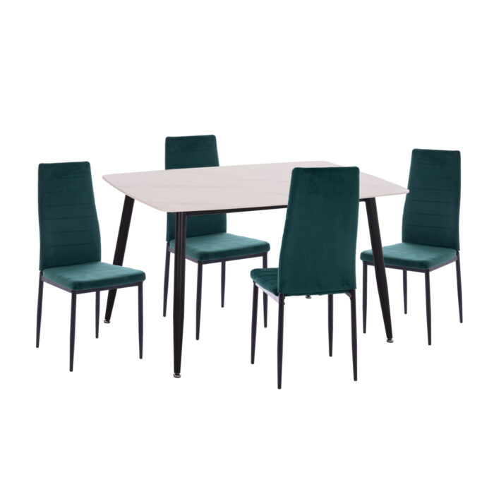 ΣΕΤ ΤΡΑΠΕΖΑΡΙΑΣ 5ΤΜΧ RAVEN HM21265.01 ΚΕΡΑΜΙΚΟ TOP ΛΕΥΚΟ ΜΑΡΜΑΡΟ--ΒΕΛΟΥΔΟ ΚΥΠΑΡΙΣΣΙ - Image 1