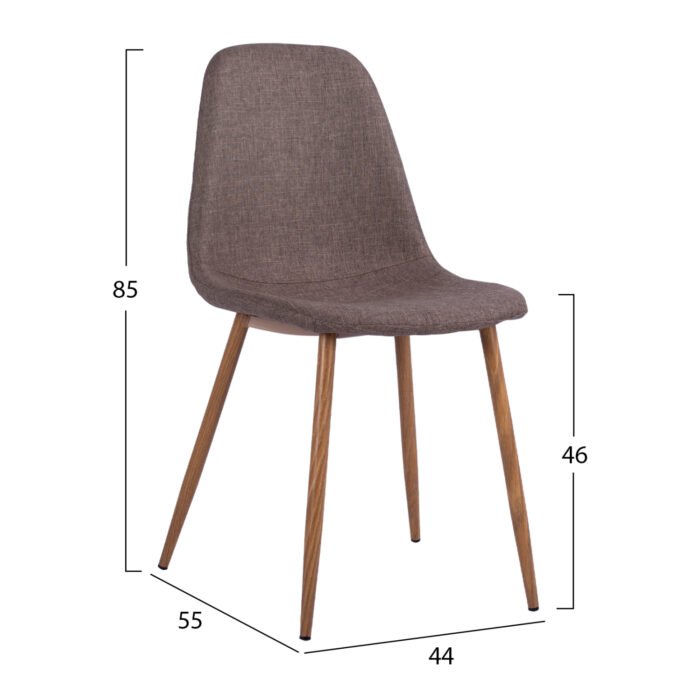 ΣΕΤ ΤΡΑΠΕΖΑΡΙΑΣ 5ΤΜΧ LEOMOR HM21270.02 ΤΡΑΠΕΖΙ & 4 ΚΑΡΕΚΛΕΣ - ΚΑΦΕ ΥΦΑΣΜΑ - Image 3
