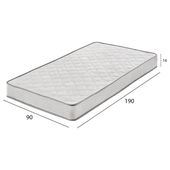 ΣΤΡΩΜΑ CONTINUOUS SPRING ΧΑΜΗΛΗ ΣΟΥΣΤΑ ΜΟΝΗΣ ΟΨΗΣ HM671.01 90x190x16 εκ. - Image 2
