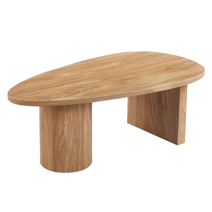 ΤΡΑΠΕΖΙ ΣΑΛΟΝΙΟΥ ΟΒΑΛ ALPER HM18327 MDF ΣΕ SONAMA ΧΡΩΜΑ 110x60x40Υεκ - Image 1