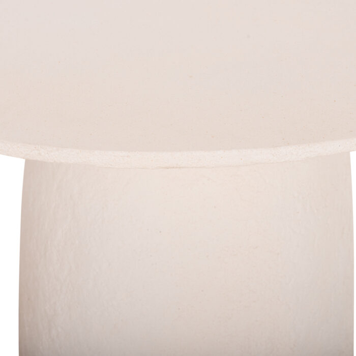 ΤΡΑΠΕΖΙ ΤΡΑΠΕΖΑΡΙΑΣ ΣΤΡΟΓΓΥΛΟ SEPPO HM18154.02 FIBER CEMENT ΛΕΥΚΟ--Φ119,5x75,5Υεκ. - Image 8