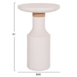 ΒΟΗΘΗΤΙΚΟ ΤΡΑΠΕΖΙ TRED(T) HM18169.02 FIBER CEMENT ΛΕΥΚΟ-ΦΥΣΙΚΟ RATTAN--Φ40x61Υεκ. - Image 2