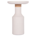 ΒΟΗΘΗΤΙΚΟ ΤΡΑΠΕΖΙ TRED(T) HM18169.02 FIBER CEMENT ΛΕΥΚΟ-ΦΥΣΙΚΟ RATTAN--Φ40x61Υεκ. - Image 3