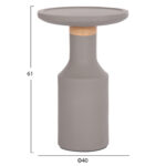 ΒΟΗΘΗΤΙΚΟ ΤΡΑΠΕΖΙ TRED(T) HM18169.03 FIBER CEMENT ΓΚΡΙ-ΦΥΣΙΚΟ RATTAN--Φ40x61Υεκ. - Image 2