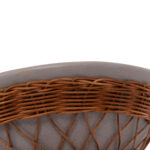 ΒΟΗΘΗΤΙΚΟ ΤΡΑΠΕΖΙ ΣΤΡΟΓΓΥΛΟ DELIA HM18167.03 FIBER CEMENT ΓΚΡΙ & RATTAN Φ40x45Υεκ - Image 7