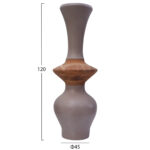 ΔΙΑΚΟΣΜΗΤΙΚΟ ΒΑΖΟ ΔΑΠΕΔΟΥ NEBULA HM4660.05S FIBER CEMENT TAUPE--ΞΥΛΟ ΤΕΑΚ Φ45x120Υεκ - Image 2