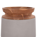 ΔΙΑΚΟΣΜΗΤΙΚΟ ΒΑΖΟ ΔΑΠΕΔΟΥ LINTER HM4662.03L FIBER CEMENT ΓΚΡΙ--ΞΥΛΟ ΤΕΑΚ Φ41x47Υ - Image 5
