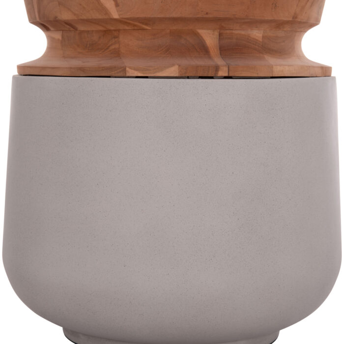 ΔΙΑΚΟΣΜΗΤΙΚΟ ΒΑΖΟ ΔΑΠΕΔΟΥ LINTER HM4662.03L FIBER CEMENT ΓΚΡΙ--ΞΥΛΟ ΤΕΑΚ Φ41x47Υ - Image 6