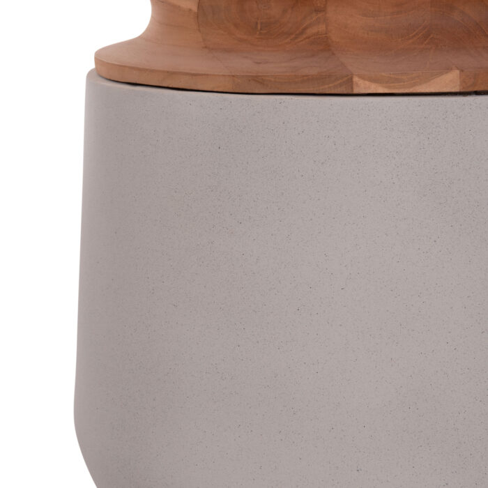ΔΙΑΚΟΣΜΗΤΙΚΟ ΒΑΖΟ ΔΑΠΕΔΟΥ LINTER HM4662.03L FIBER CEMENT ΓΚΡΙ--ΞΥΛΟ ΤΕΑΚ Φ41x47Υ - Image 8