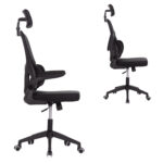 ΚΑΡΕΚΛΑ ΓΡΑΦΕΙΟΥ BASTON HM18236.01 ΜΑΥΡΟ MESH & PP ΣΚΕΛΕΤΟΣ 64x60x117-127Υεκ. - Image 4