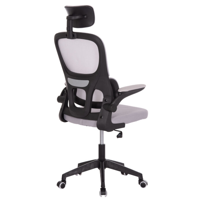 ΚΑΡΕΚΛΑ ΓΡΑΦΕΙΟΥ BASTON HM18236.02 ΓΚΡΙ MESH & ΜΑΥΡΟ PP ΣΚΕΛΕΤΟΣ 64x60x127Υεκ. - Image 5