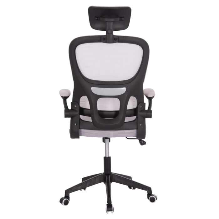 ΚΑΡΕΚΛΑ ΓΡΑΦΕΙΟΥ BASTON HM18236.02 ΓΚΡΙ MESH & ΜΑΥΡΟ PP ΣΚΕΛΕΤΟΣ 64x60x127Υεκ. - Image 6