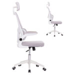 ΚΑΡΕΚΛΑ ΓΡΑΦΕΙΟΥ BASTON HM18236.03 ΓΚΡΙ MESH & ΛΕΥΚΟΣ PP ΣΚΕΛΕΤΟΣ 64x60x127Υεκ. - Image 4