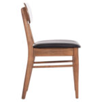KΑΡΕΚΛΑ ΤΡΑΠΕΖΑΡΙΑΣ SEKOR HM9945.03 ΚΑΡΥΔΙ RUBBERWOOD-ΜΑΥΡΟ PU 51x48x79Υεκ - Image 4
