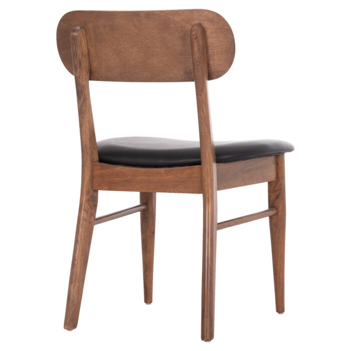 KΑΡΕΚΛΑ ΤΡΑΠΕΖΑΡΙΑΣ SEKOR HM9945.03 ΚΑΡΥΔΙ RUBBERWOOD-ΜΑΥΡΟ PU 51x48x79Υεκ - Image 5