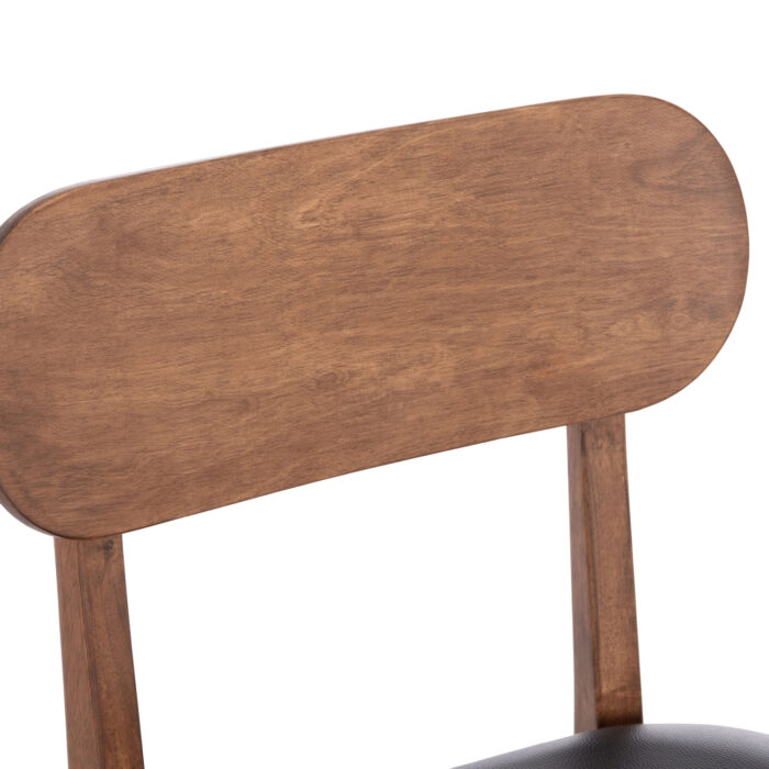 KΑΡΕΚΛΑ ΤΡΑΠΕΖΑΡΙΑΣ SEKOR HM9945.03 ΚΑΡΥΔΙ RUBBERWOOD-ΜΑΥΡΟ PU 51x48x79Υεκ - Image 7