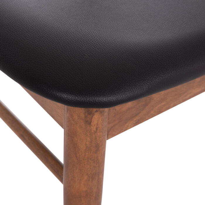 KΑΡΕΚΛΑ ΤΡΑΠΕΖΑΡΙΑΣ SEKOR HM9945.03 ΚΑΡΥΔΙ RUBBERWOOD-ΜΑΥΡΟ PU 51x48x79Υεκ - Image 8