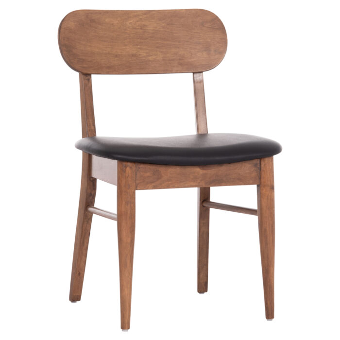 KΑΡΕΚΛΑ ΤΡΑΠΕΖΑΡΙΑΣ SEKOR HM9945.03 ΚΑΡΥΔΙ RUBBERWOOD-ΜΑΥΡΟ PU 51x48x79Υεκ - Image 1