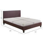 ΚΡΕΒΑΤΙ ΜΕ ΣΤΡΩΜΑ BECCA HM21283.02 ΚΑΦΕ PU--ΓΙΑ 150x200εκ - Image 3