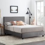 ΚΡΕΒΑΤΙ ΜΕ ΣΤΡΩΜΑ BECCA HM21283.04 ΓΚΡΙ ΥΦΑΣΜΑ--ΓΙΑ 150x200εκ - Image 2