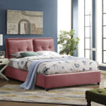 ΚΡΕΒΑΤΙ ΜΕ ΣΤΡΩΜΑ BILLIE HM21284.05 ΣΑΠΙΟ ΜΗΛΟ ΒΕΛΟΥΔΟ--ΓΙΑ 160x200εκ - Image 2