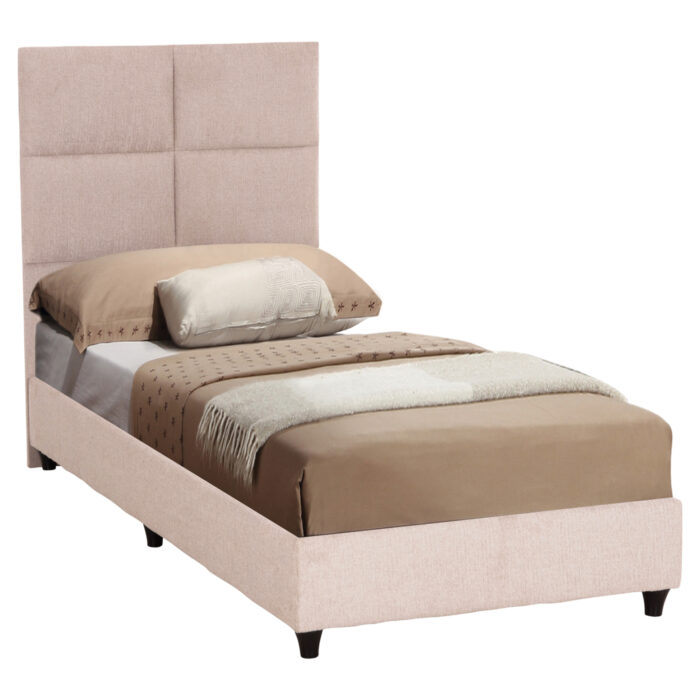 ΚΡΕΒΑΤΙ ΜΟΝΟ MILO HM652.32 ΜΠΕΖ TEDDY ΥΦΑΣΜΑ ΓΙΑ ΣΤΡΩΜΑ 90x200εκ - Image 1