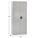 ΝΤΟΥΛΑΠΑ 2ΦΥΛΛΗ ΜΕΤΑΛΛΙΚΗ HRONDA HM5749.21 ME ΧΩΡΙΣΜΑ & ΚΛΕΙΔΑΡΙΑ 70x40x170Υεκ. - Image 2