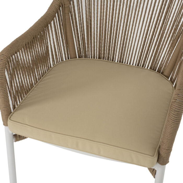 ΠΟΛΥΘΡΟΝΑ ΑΛΟΥΜΙΝΙΟΥ LOKKI HM5855.01 ΛΕΥΚΟ ΜΕ ΣΧΟΙΝΙ WICKER PE ΜΠΕΖ 56x66x82Υ εκ. - Image 8