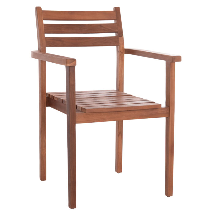 ΠΟΛΥΘΡΟΝΑ KEMPO HM6358 ΞΥΛΟ TEAK ΣΕ ΦΥΣΙΚΟ--58x58,5x88Υεκ. - Image 1