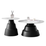 ΣΕΤ 2 ΤΡΑΠΕΖΙΑ ΣΑΛΟΝΙΟΥ LIDOX HM18306.02 SINTERED STONE TOP- SNOW WHITE ΧΡΩΜΑ Φ50 & Φ70