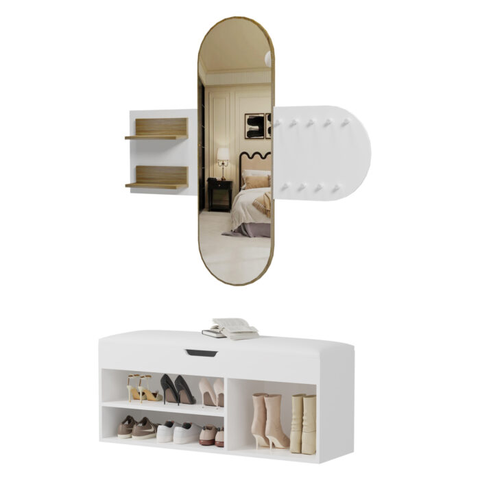ΣΕΤ ΕΙΣΟΔΟΥ 2ΤΜΧ CHERYL HM21276.02 ΜΕΛΑΜΙΝΗ ΣΕ ΛΕΥΚΟ--SONAMA - Image 1
