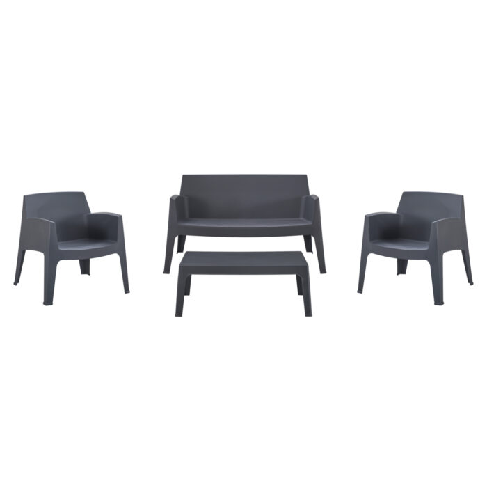 ΣΕΤ LOUNGE 4ΤΜΧ SLEEK HM21275.10 ΓΚΡΙ ΠΟΛΥΠΡΟΠΥΛΕΝΙΟ - Image 1