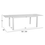 ΣΕΤ ΤΡΑΠΕΖΑΡΙΑΣ ΕΞ.ΧΩΡΟΥ 5ΤΜΧ KRUM HM21162 ΛΕΥΚΟ ΑΛΟΥΜΙΝΙΟ-P.E.RATTAN-TEXTILENE - Image 2