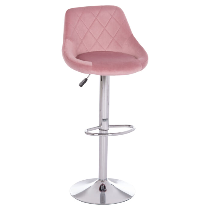 ΣΚΑΜΠΟ ΜΠΑΡ ROSE HM204.42 ΜΕ ΑΜΟΡΤΙΣΕΡ ΧΡΩΜΙΟΥ & ΣΑΠΙΟ ΜΗΛΟ ΒΕΛΟΥΔΟ 48x45x105Υεκ. - Image 1