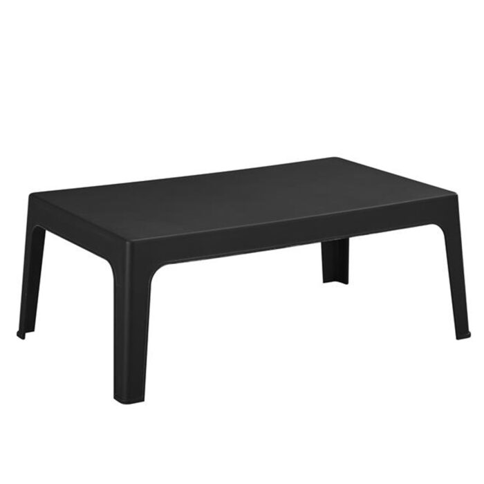 ΤΡΑΠΕΖΑΚΙ ΟΡΘΟΓΩΝΙΟ SLEEK HM6367.02 ΠΟΛΥΠΡΟΠΥΛΕΝΙΟ ΣΕ ΜΑΥΡΟ 99x59.5x39.5Υεκ. - Image 1