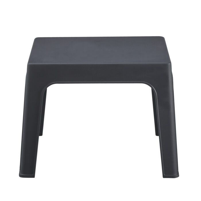 ΤΡΑΠΕΖΑΚΙ ΤΕΤΡΑΓΩΝΟ SLEEK HM6371.10 ΠΟΛΥΠΡΟΠΥΛΕΝΙΟ ΣΕ ΣΚΟΥΡΟ ΓΚΡΙ 49.5x49.5x40Υεκ. - Image 3