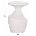 ΤΡΑΠΕΖΙ ΒΟΗΘΗΤΙΚΟ REBON HM18156.02L FIBER CEMENT ΣΕ ΛΕΥΚΟ--Φ40x56.5Υεκ. - Image 2