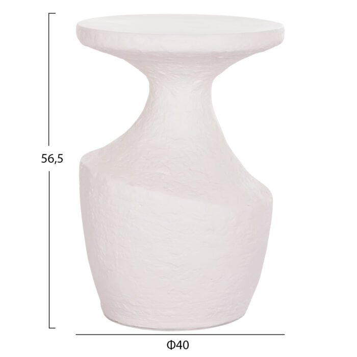 ΤΡΑΠΕΖΙ ΒΟΗΘΗΤΙΚΟ REBON HM18156.02L FIBER CEMENT ΣΕ ΛΕΥΚΟ--Φ40x56.5Υεκ. - Image 2