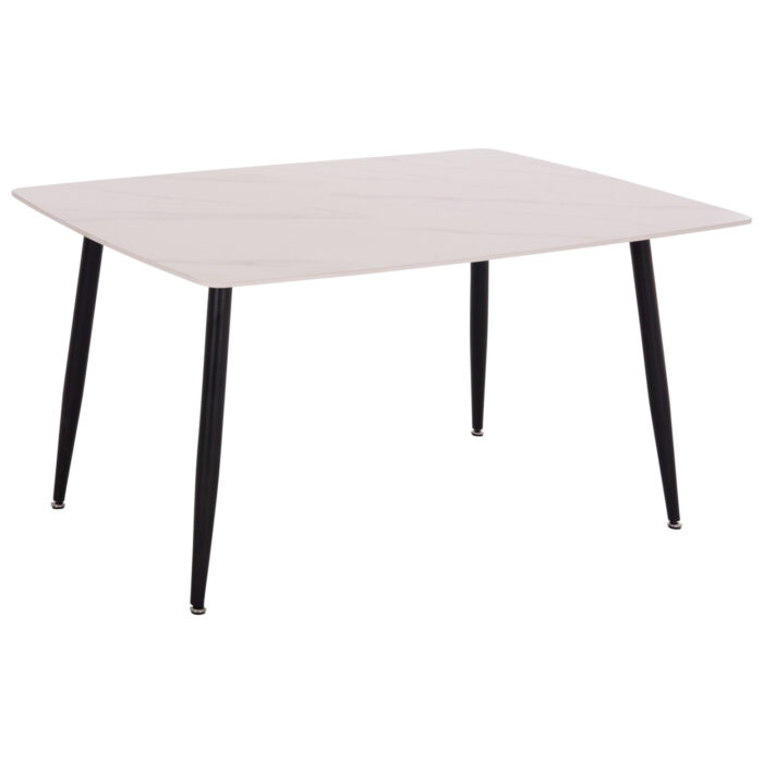 ΤΡΑΠΕΖΙ RAVEN HM18149.01 ΚΕΡΑΜΙΚΟ TOP ΜΕ ΟΨΗ ΛΕΥΚΟ ΜΑΡΜΑΡΟ 140x80x74Υεκ. - Image 1