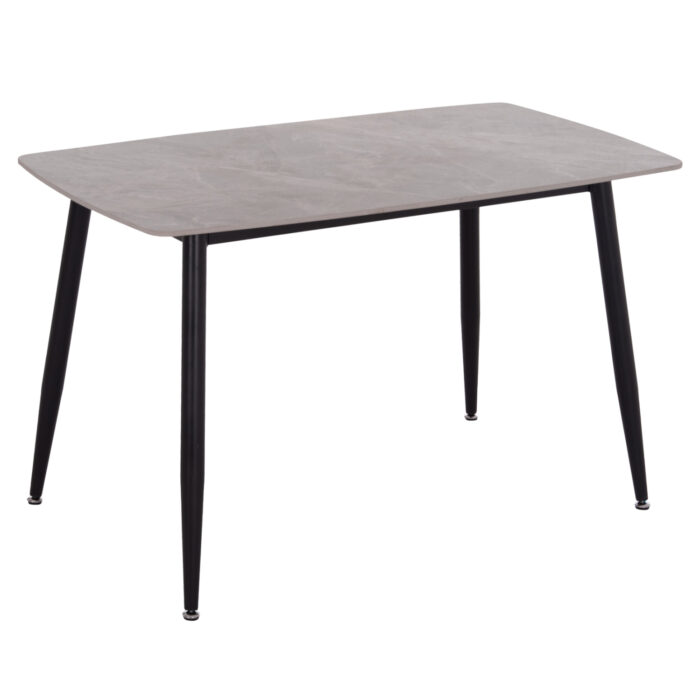ΤΡΑΠΕΖΙ RAVEN HM9854.13 ΚΕΡΑΜΙΚΟ TOP ΓΚΡΙ ΜΑΡΜΑΡΟ-ΜΑΥΡΟ ΜΕΤΑΛΛΟ 120x70x73Υεκ. - Image 6